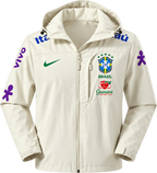 Coupe-vent Brésil crème à capuche