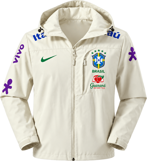 Coupe-vent Brésil crème à capuche