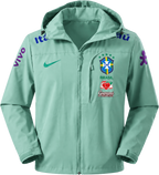 Coupe-vent Brésil vert menthe à capuche
